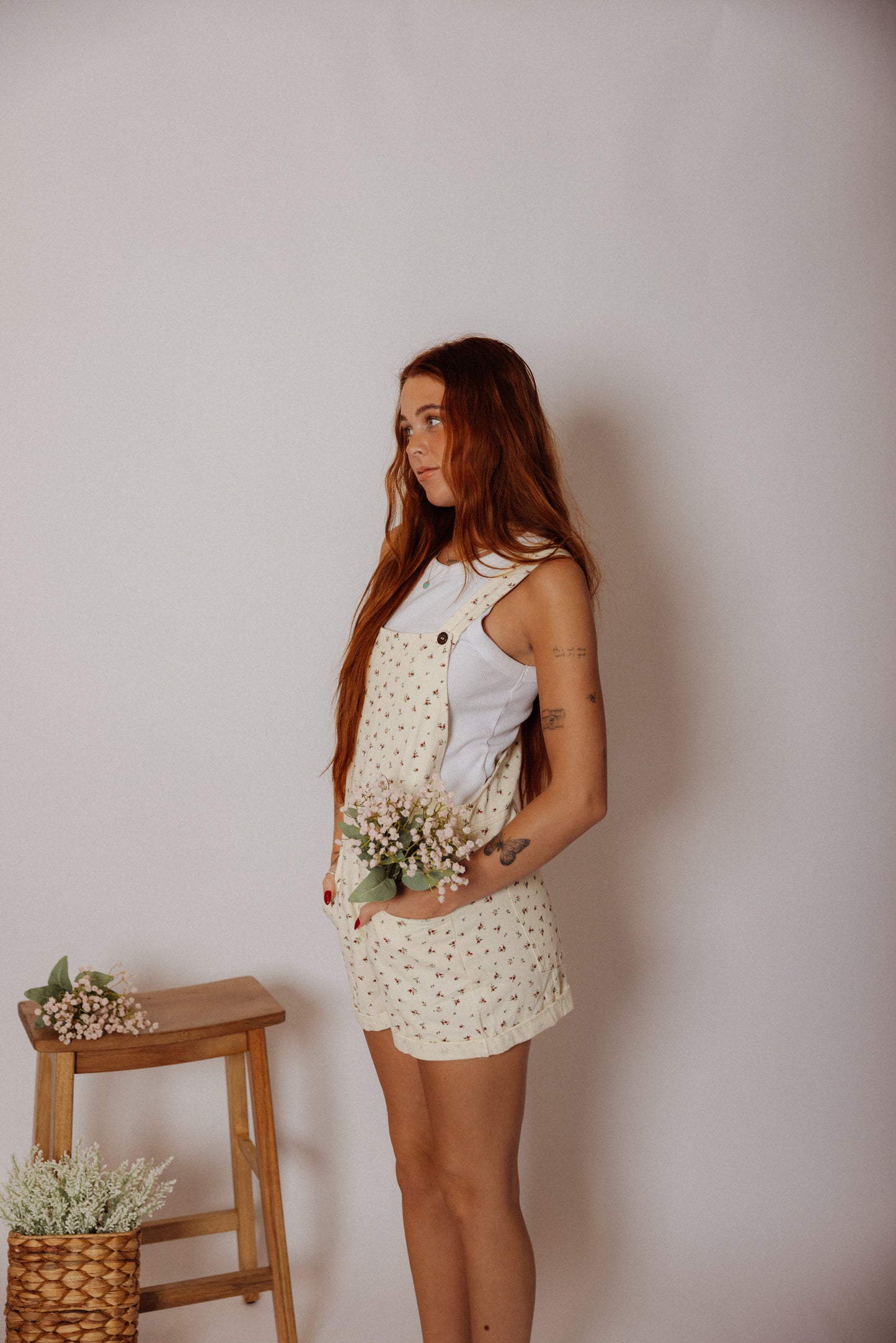 Spring Mood Overalls, Cream