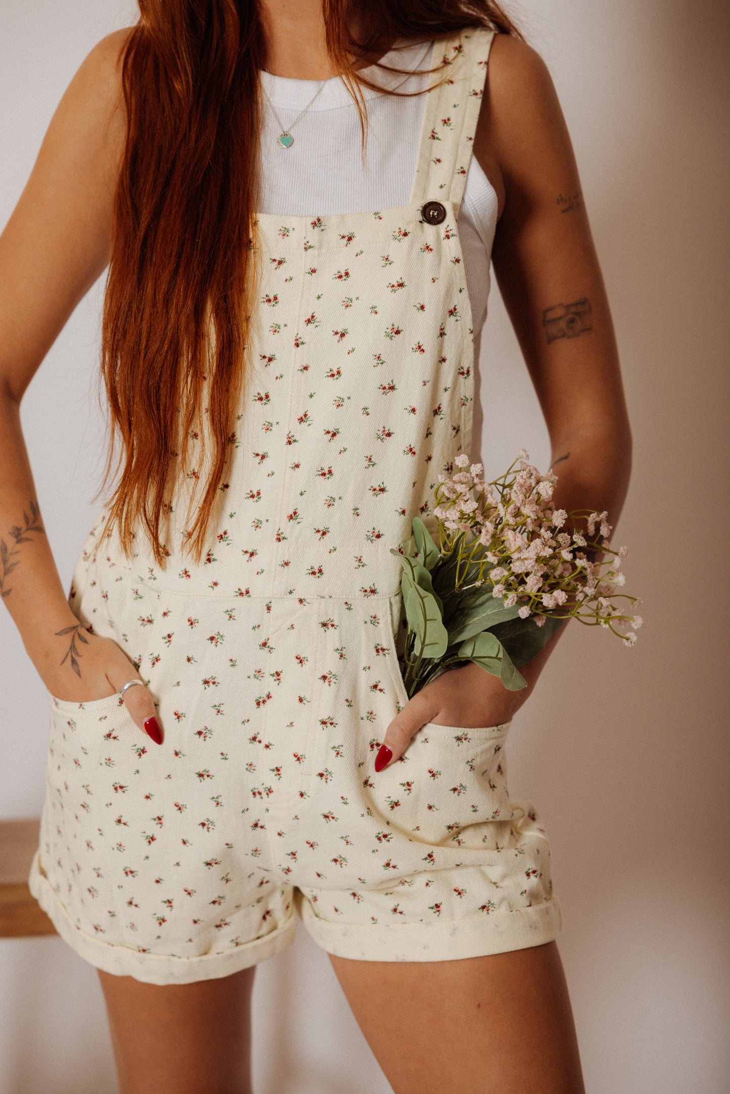 Spring Mood Overalls, Cream