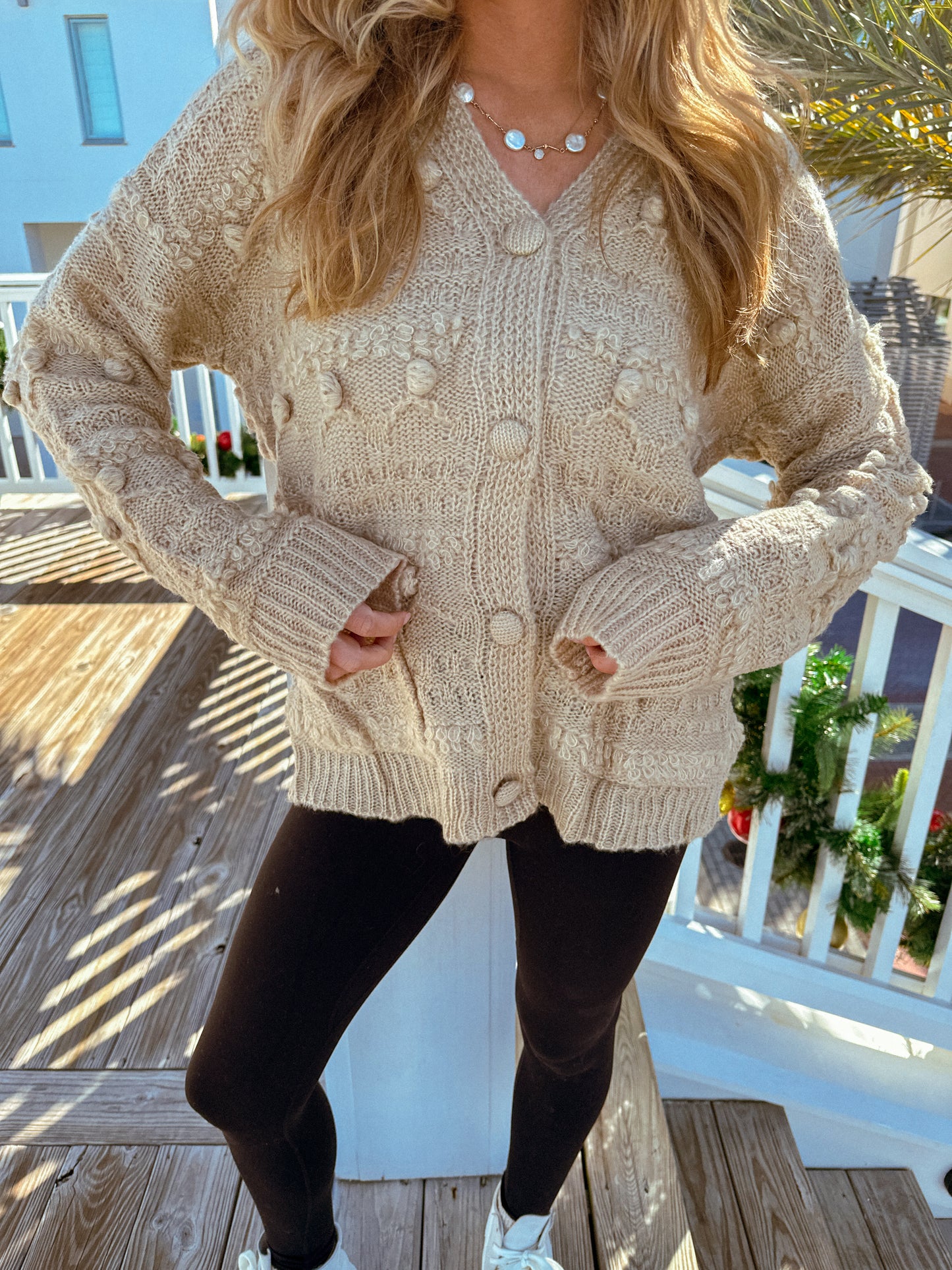Harmony Sweater Cardigan, Beige