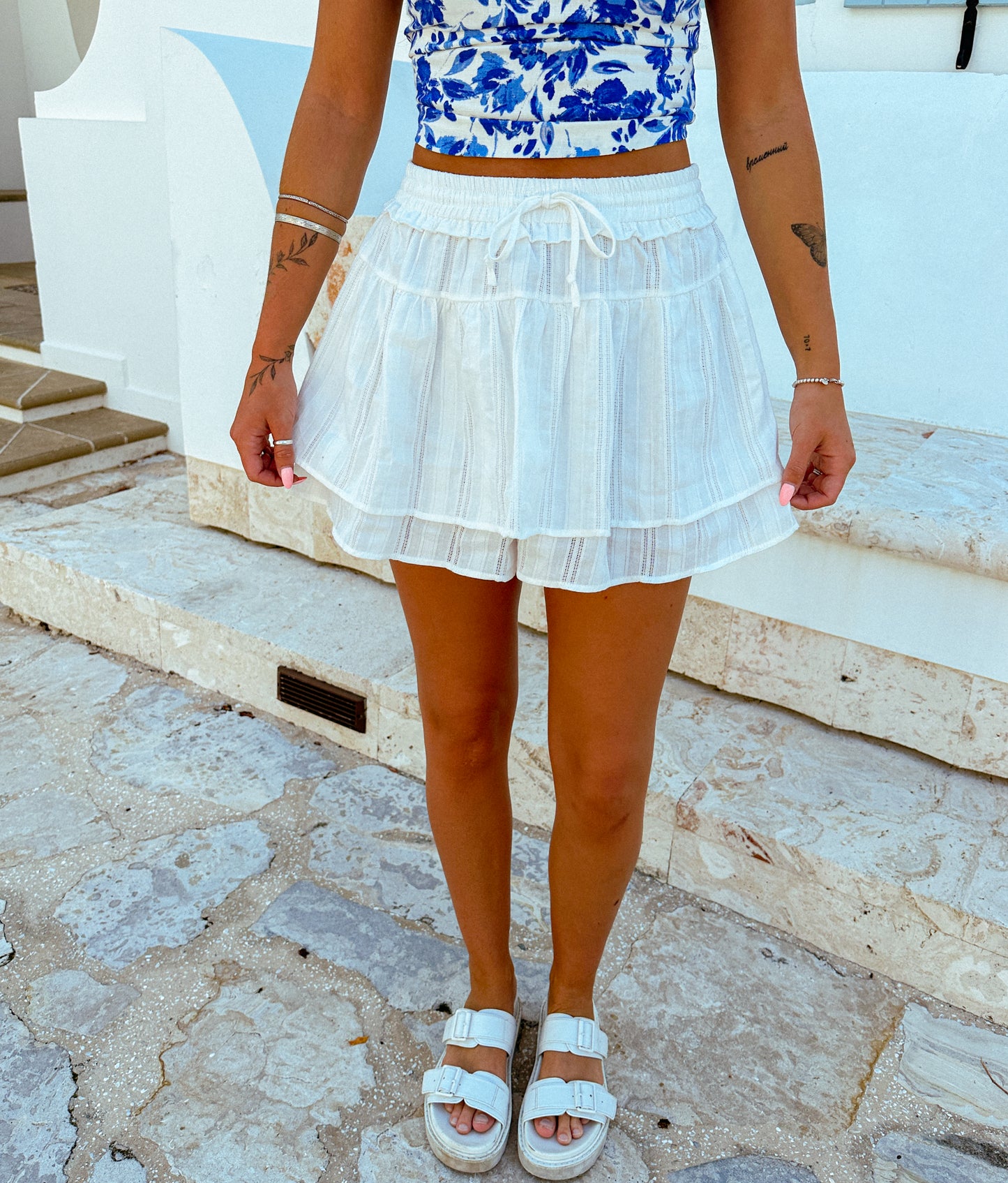 Charleston Weekend Skort, White