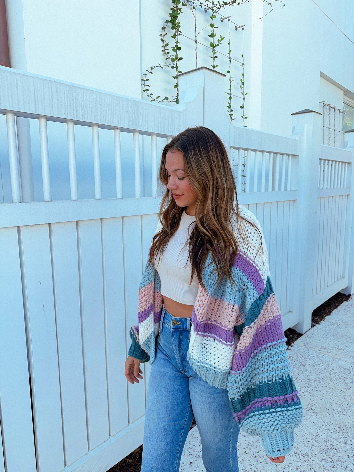 Autumn Colors Cardigan, Blue