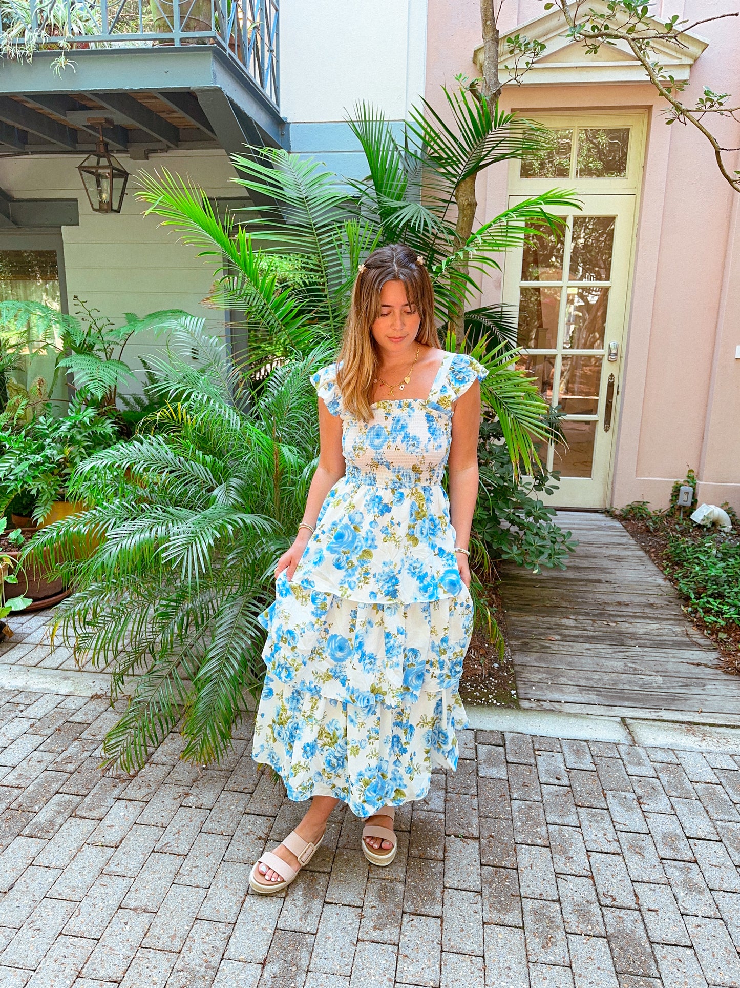 In Bloom Dress, Blue