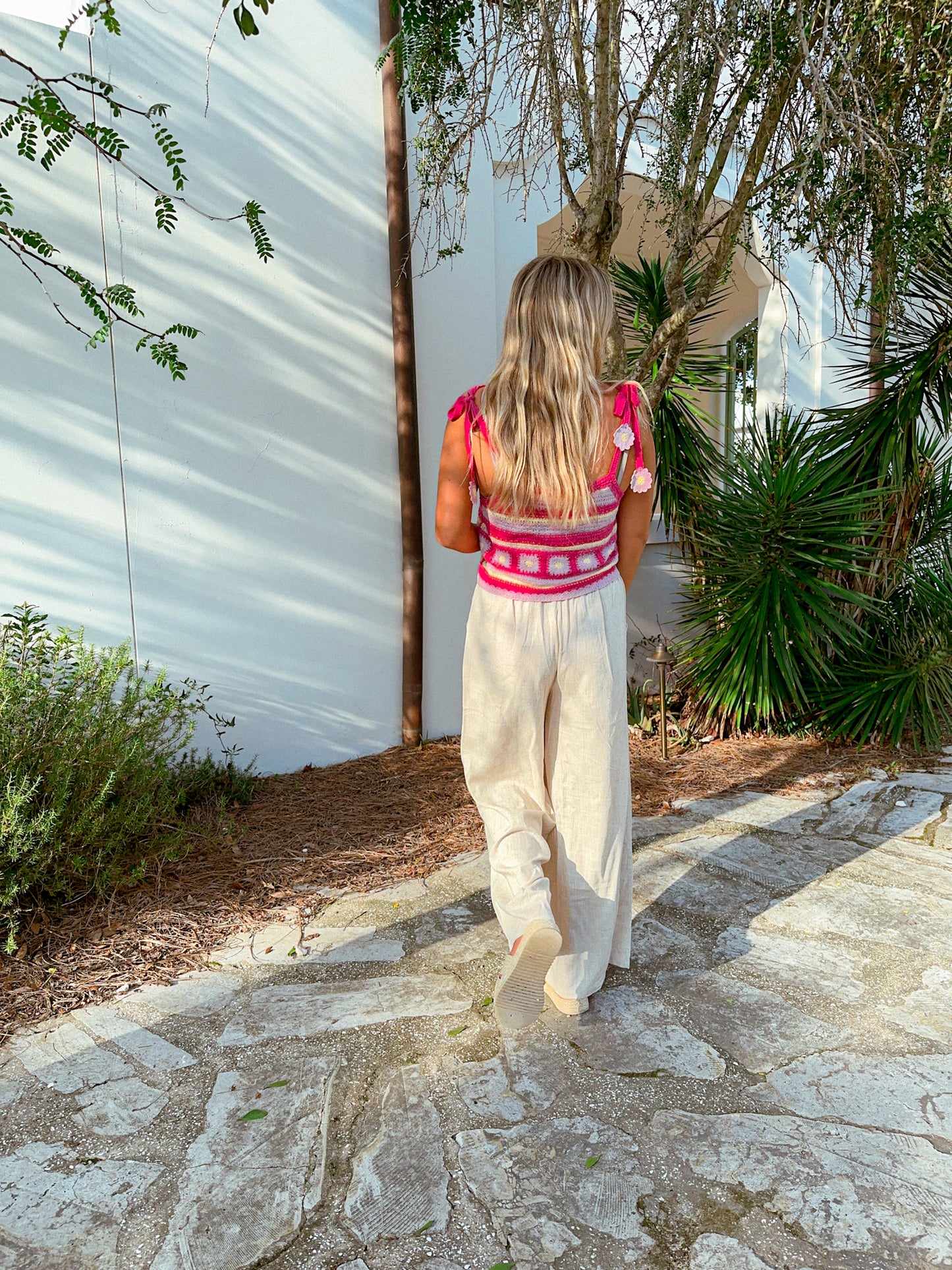 European Summer Linen Pants, Beige