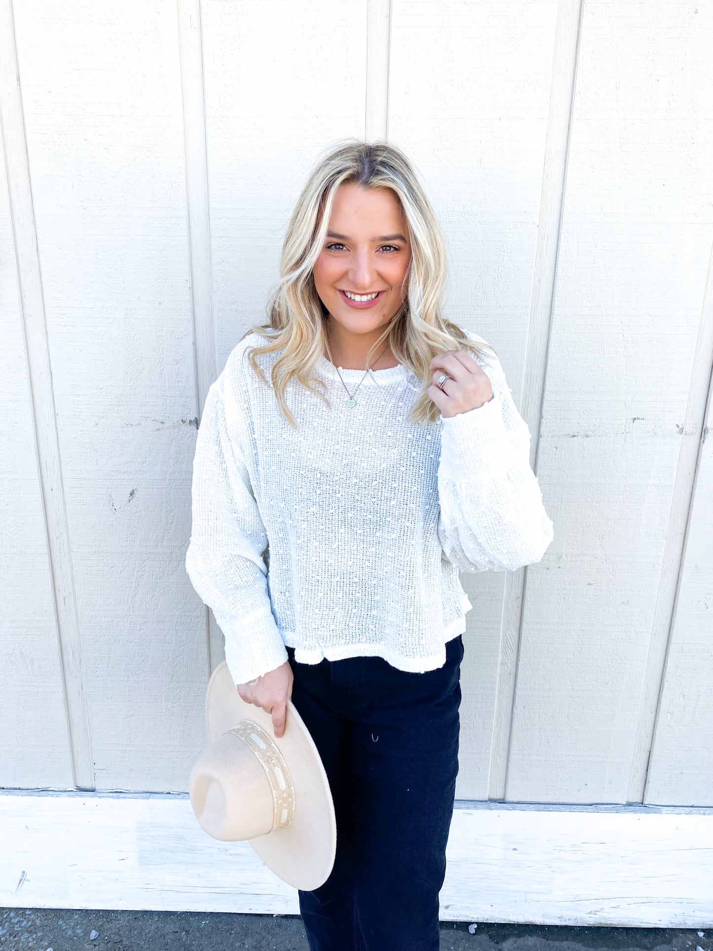 Winter White Sweater, Ivory