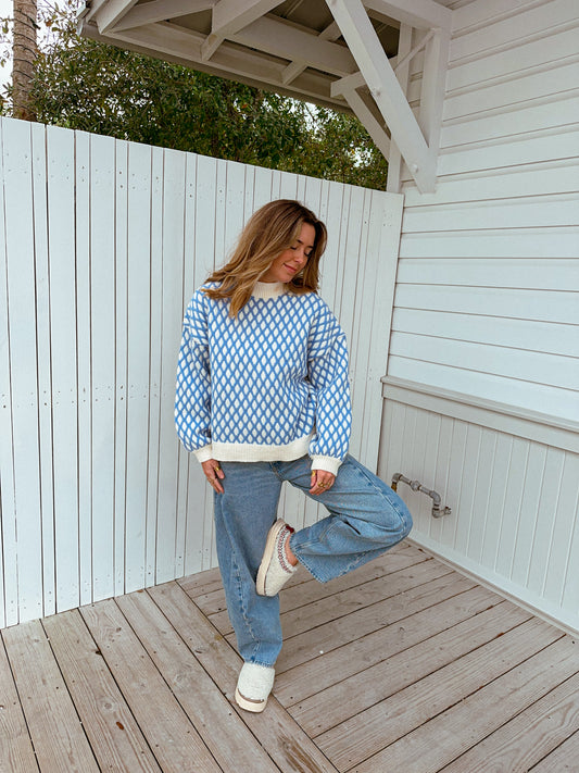 Snow Days Sweater, Blue