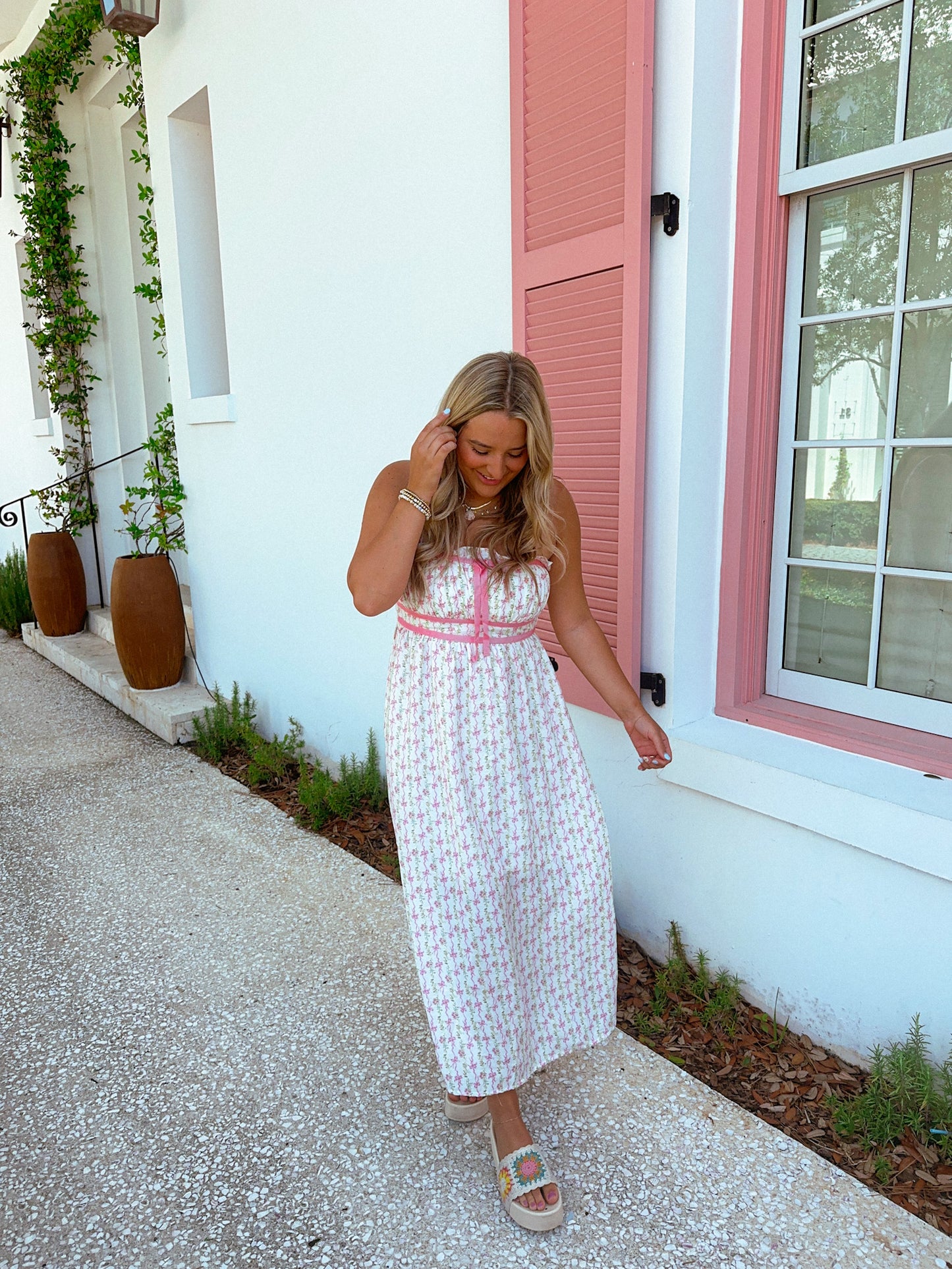 Sweet Summertime Dress, Pink