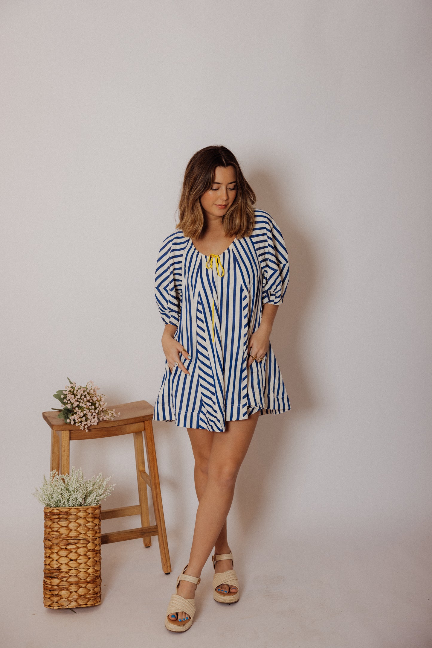 Picnic Perfect Romper, Royal Blue