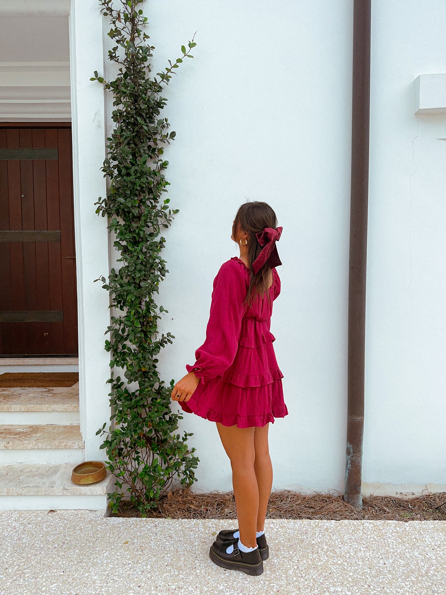 Holiday Dreams Dress, Burgundy