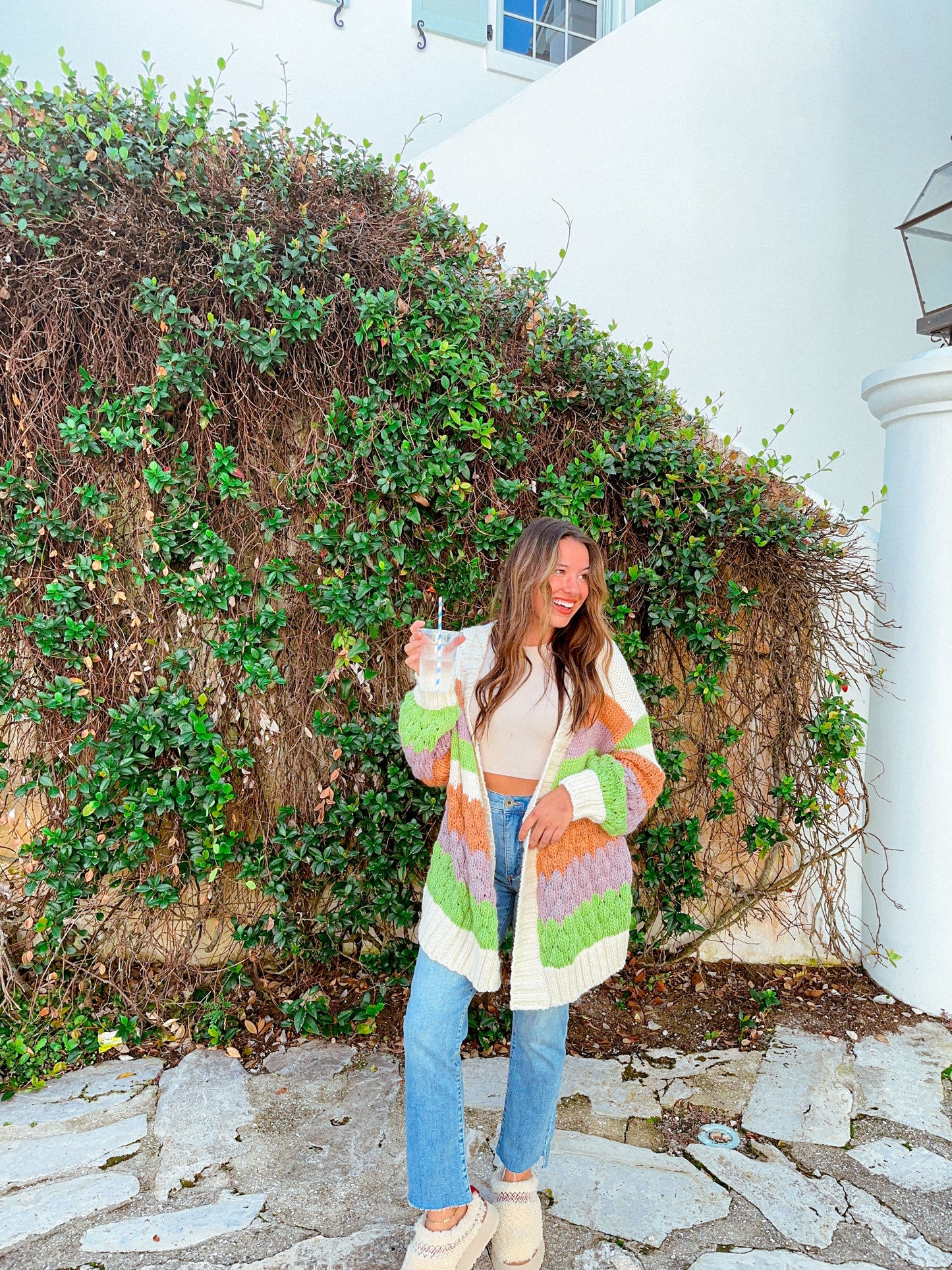 Only Love Cardigan, Green Combo