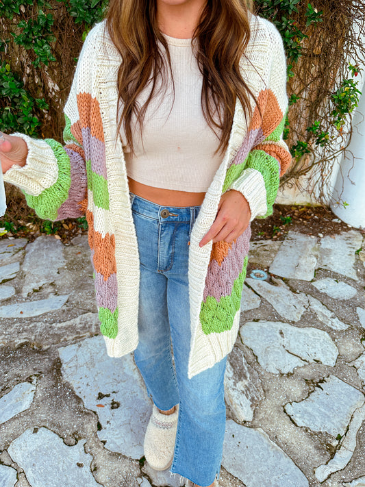 Only Love Cardigan, Green Combo