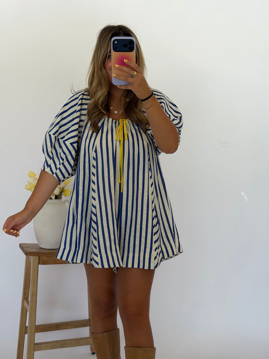 Picnic Perfect Romper, Royal Blue