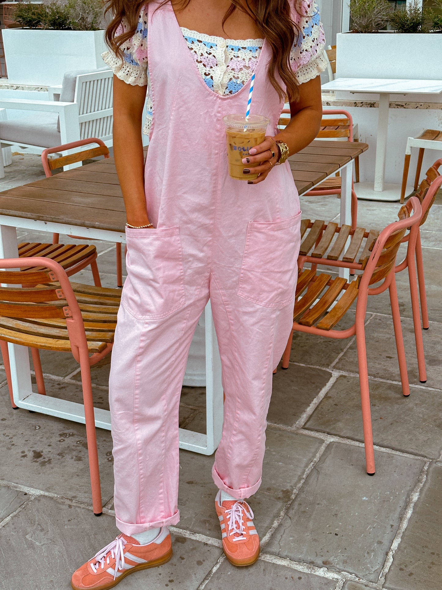 Keep It Sweet Jumpsuit, Pink