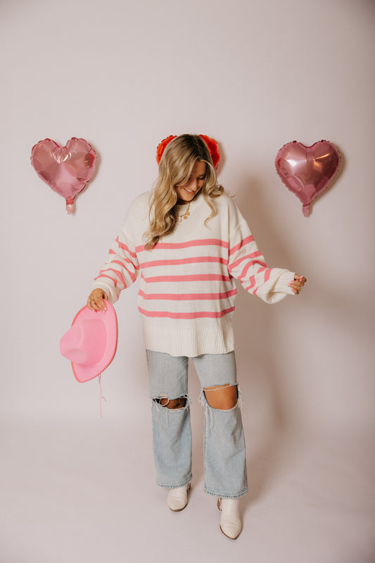 Pop Of Color Sweater, Pink