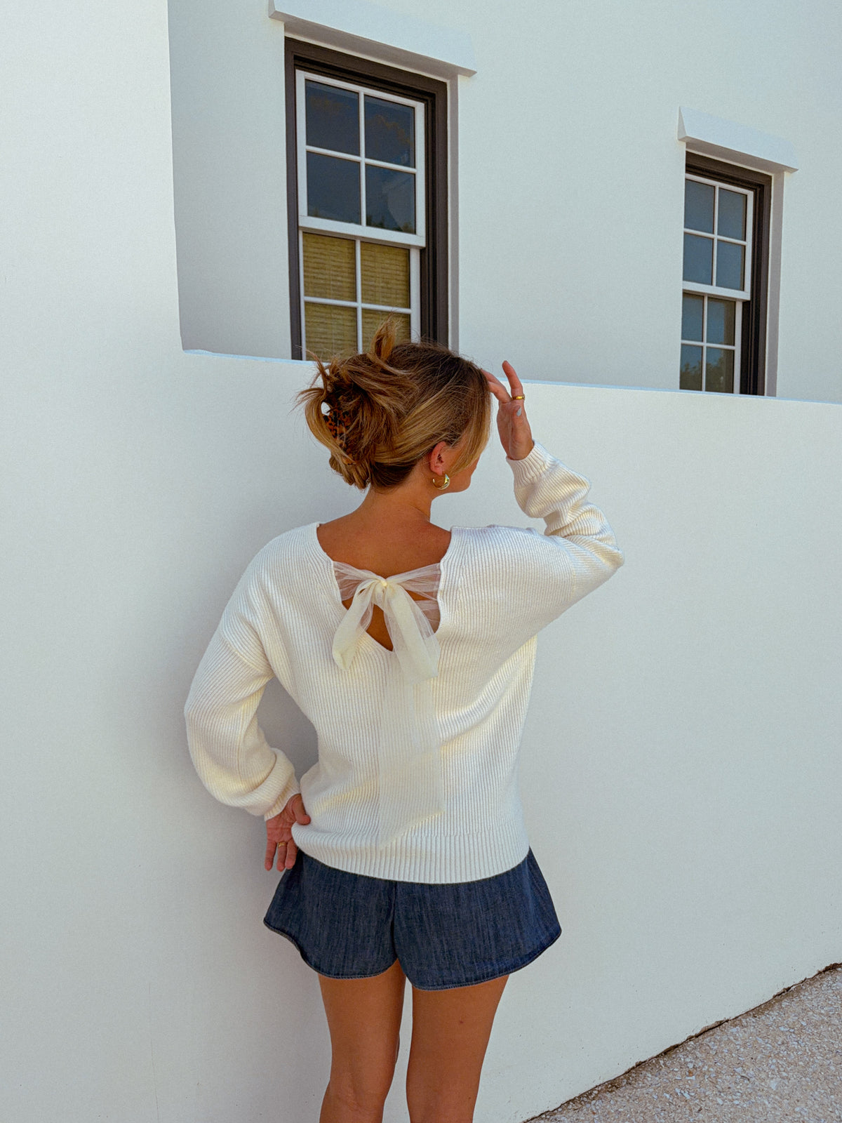 The Eloise Sweater, White