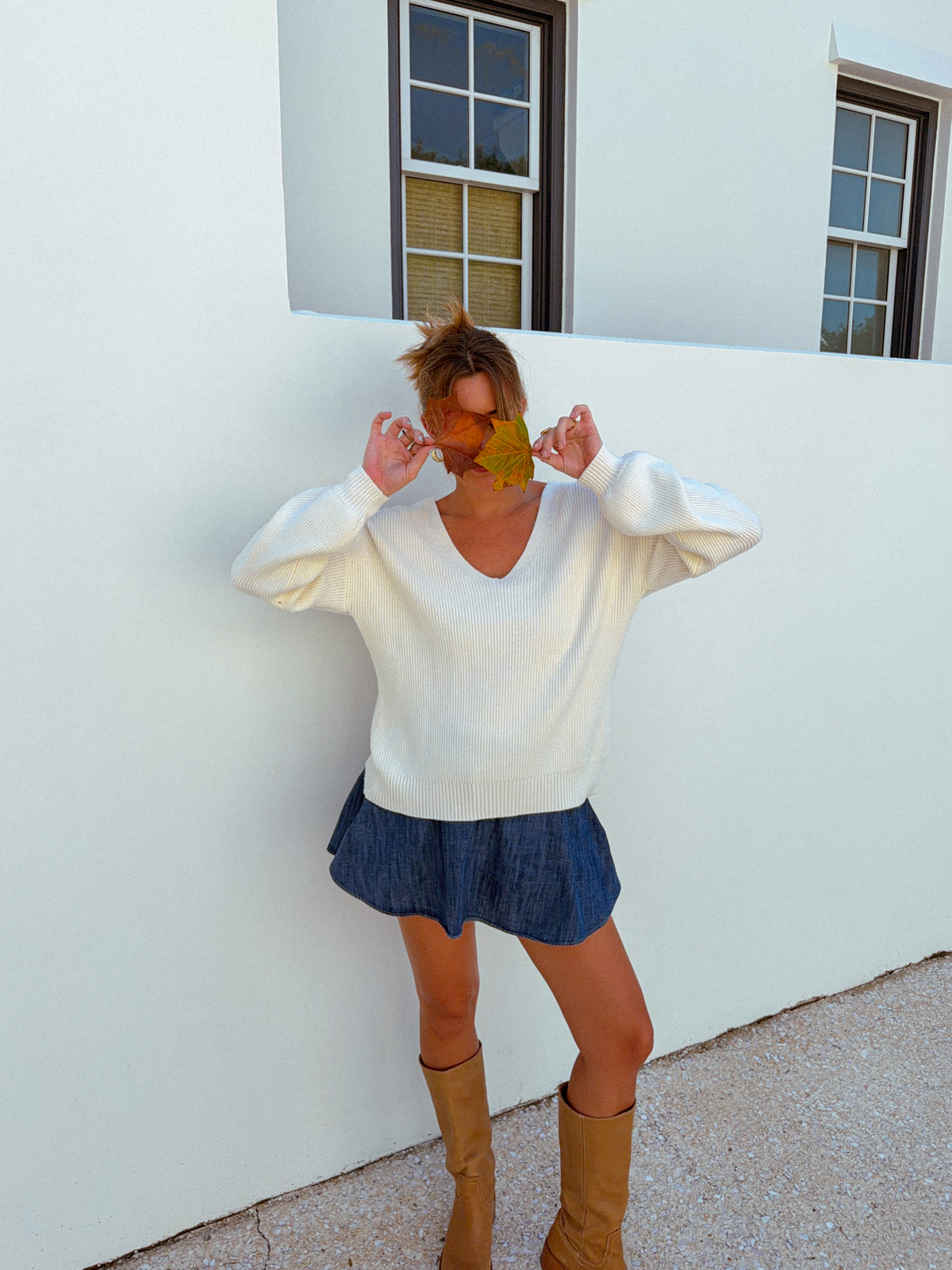 The Eloise Sweater, White