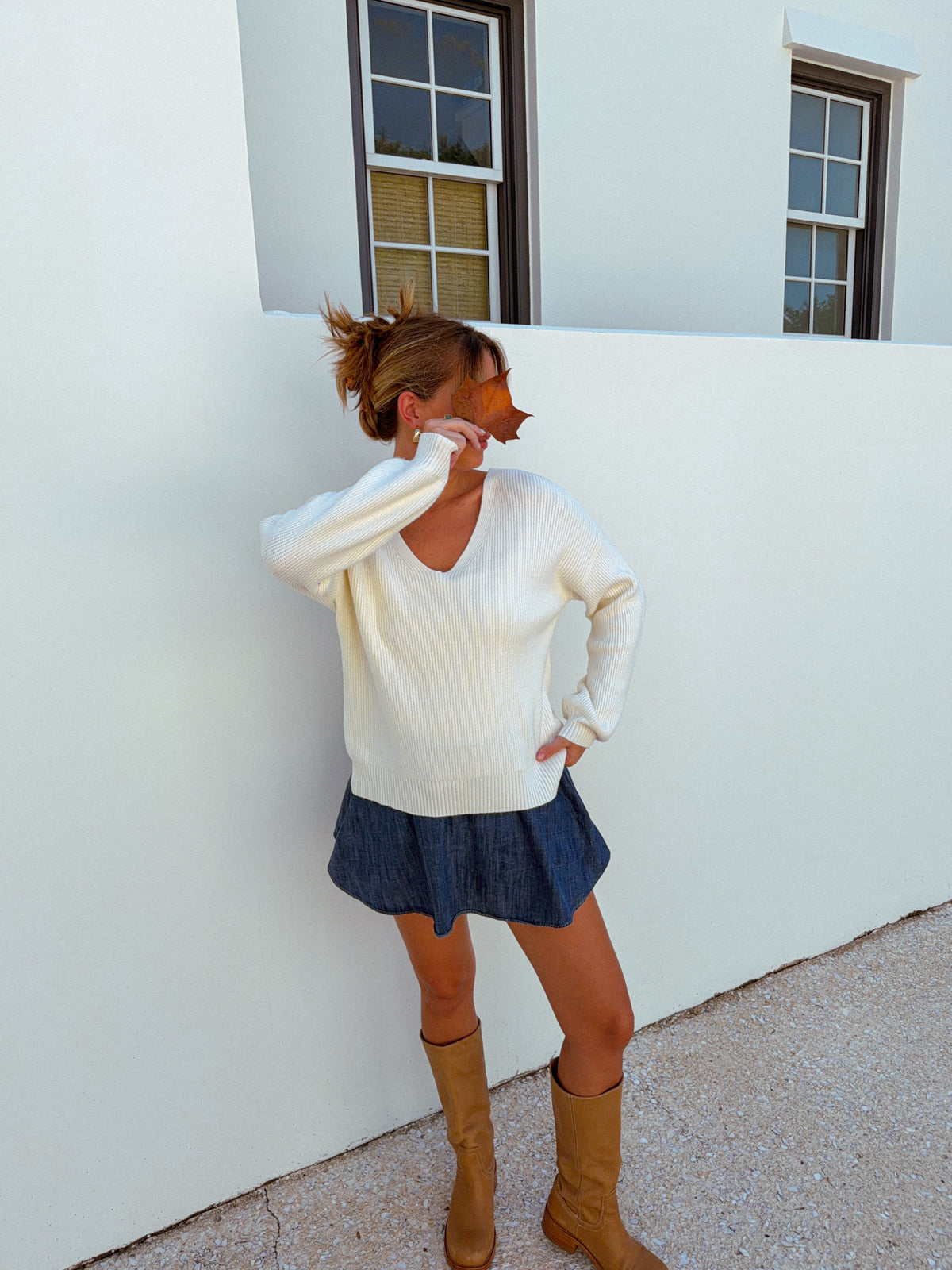 The Eloise Sweater, White