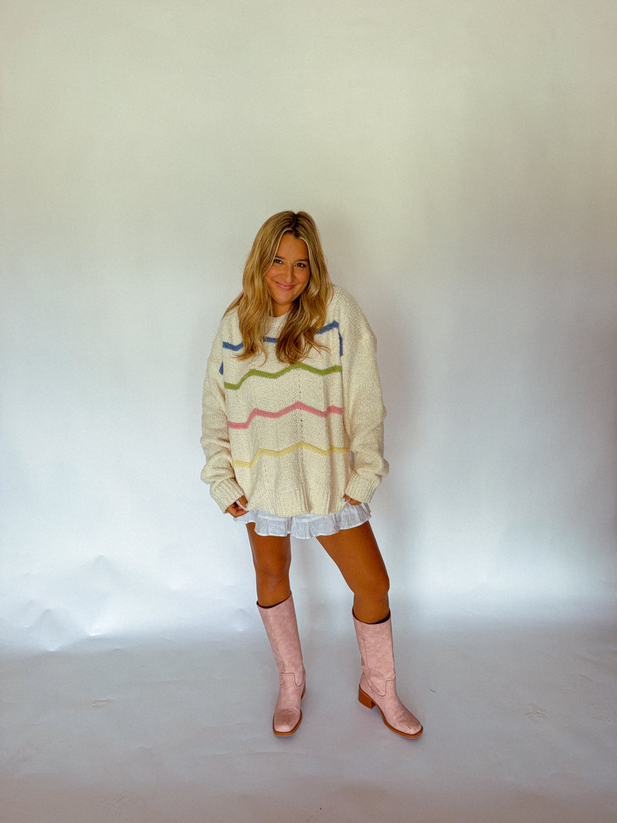 Just Add Color Sweater, Cream