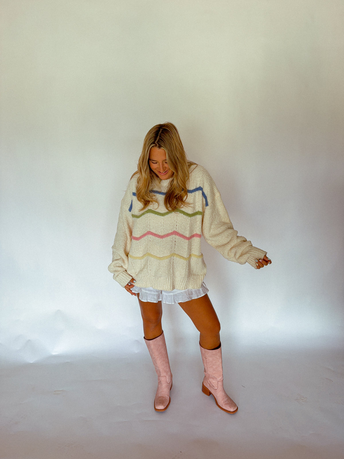 Just Add Color Sweater, Cream