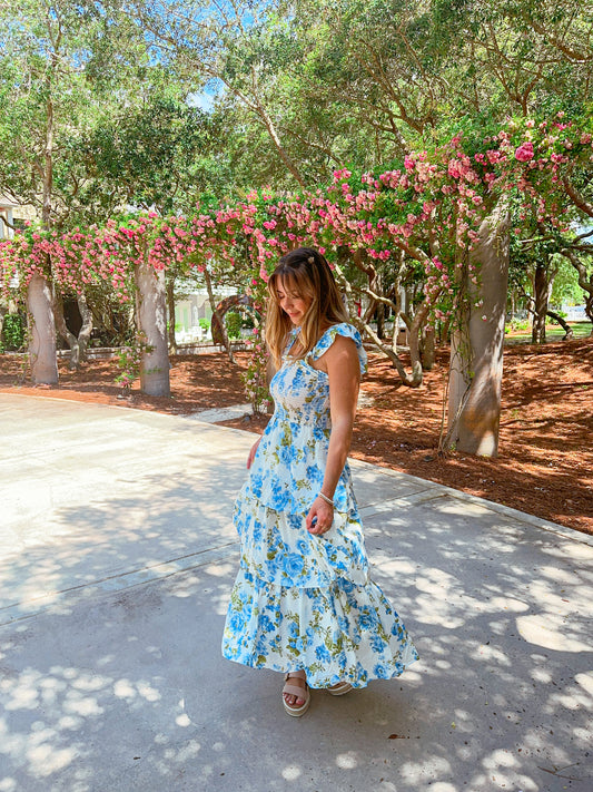 In Bloom Dress, Blue