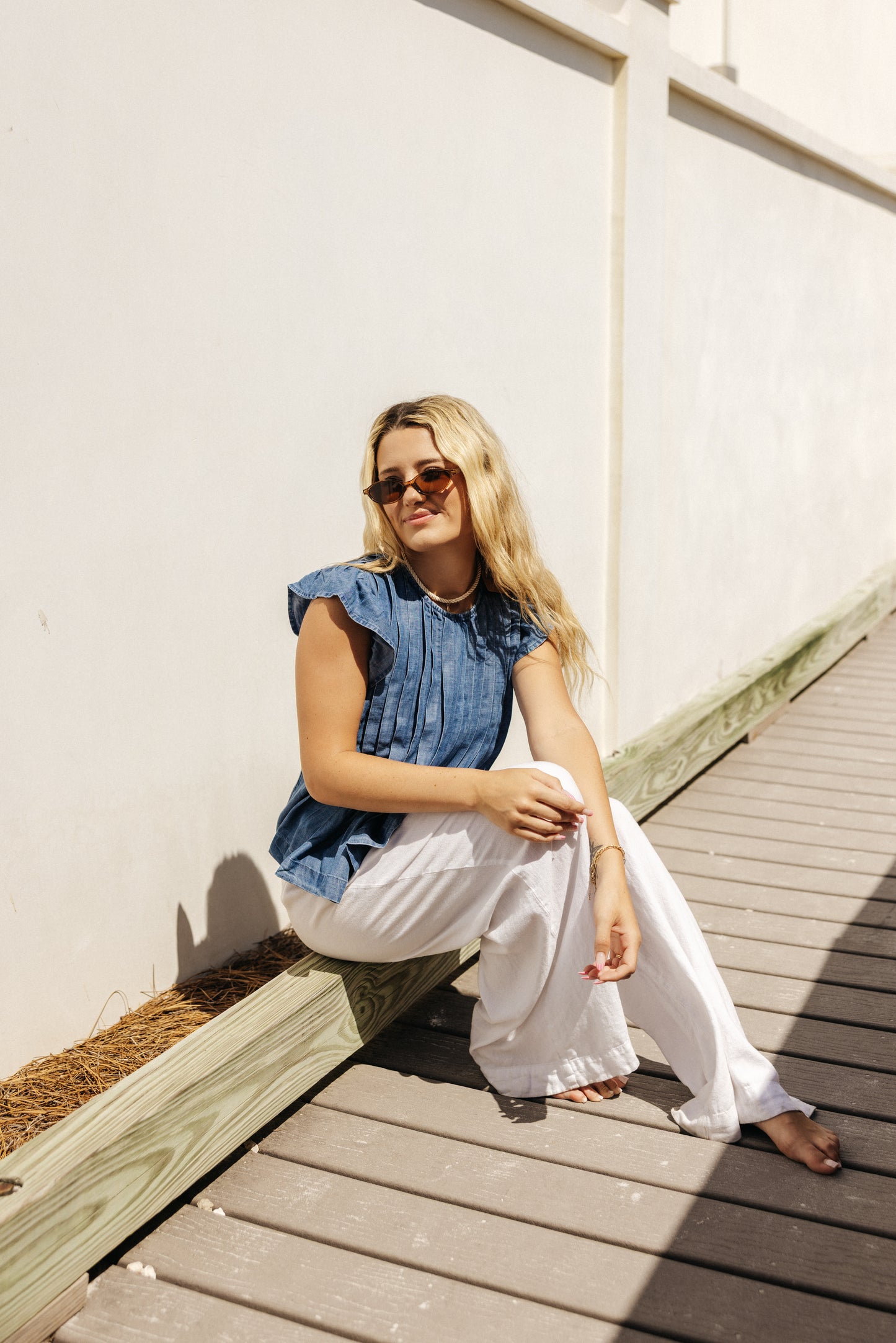 By The Seaside Tank, Denim