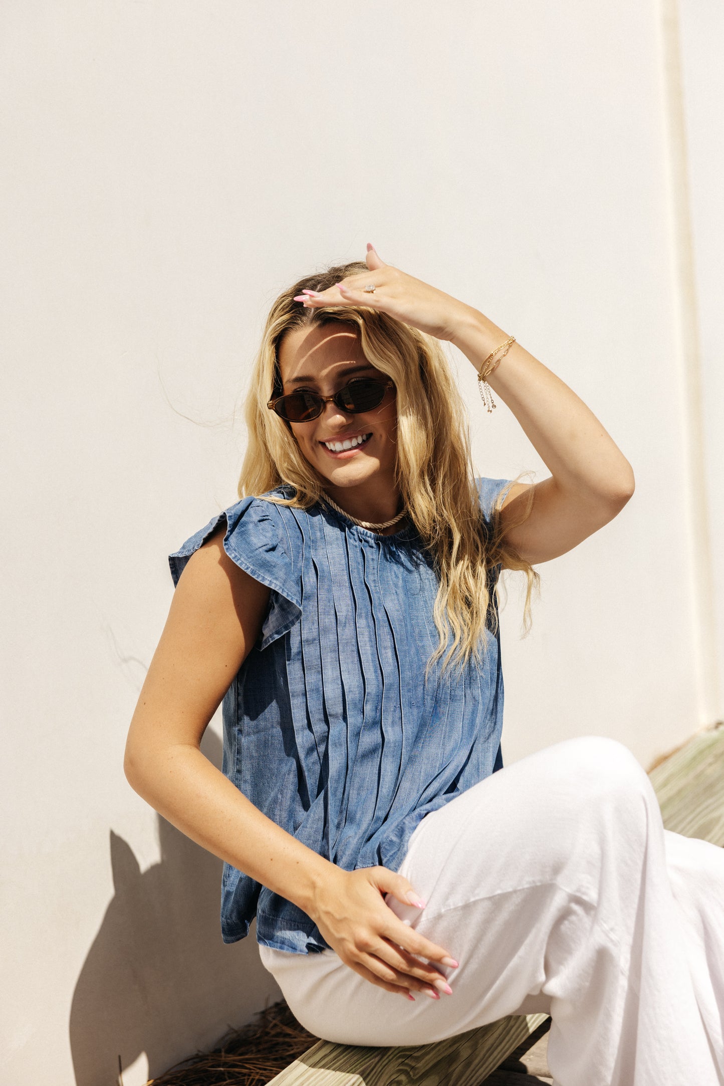 By The Seaside Tank, Denim
