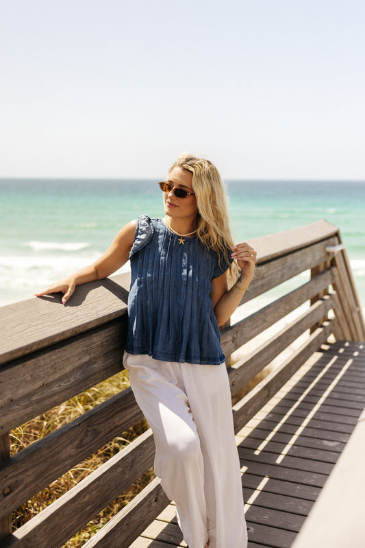 By The Seaside Tank, Denim