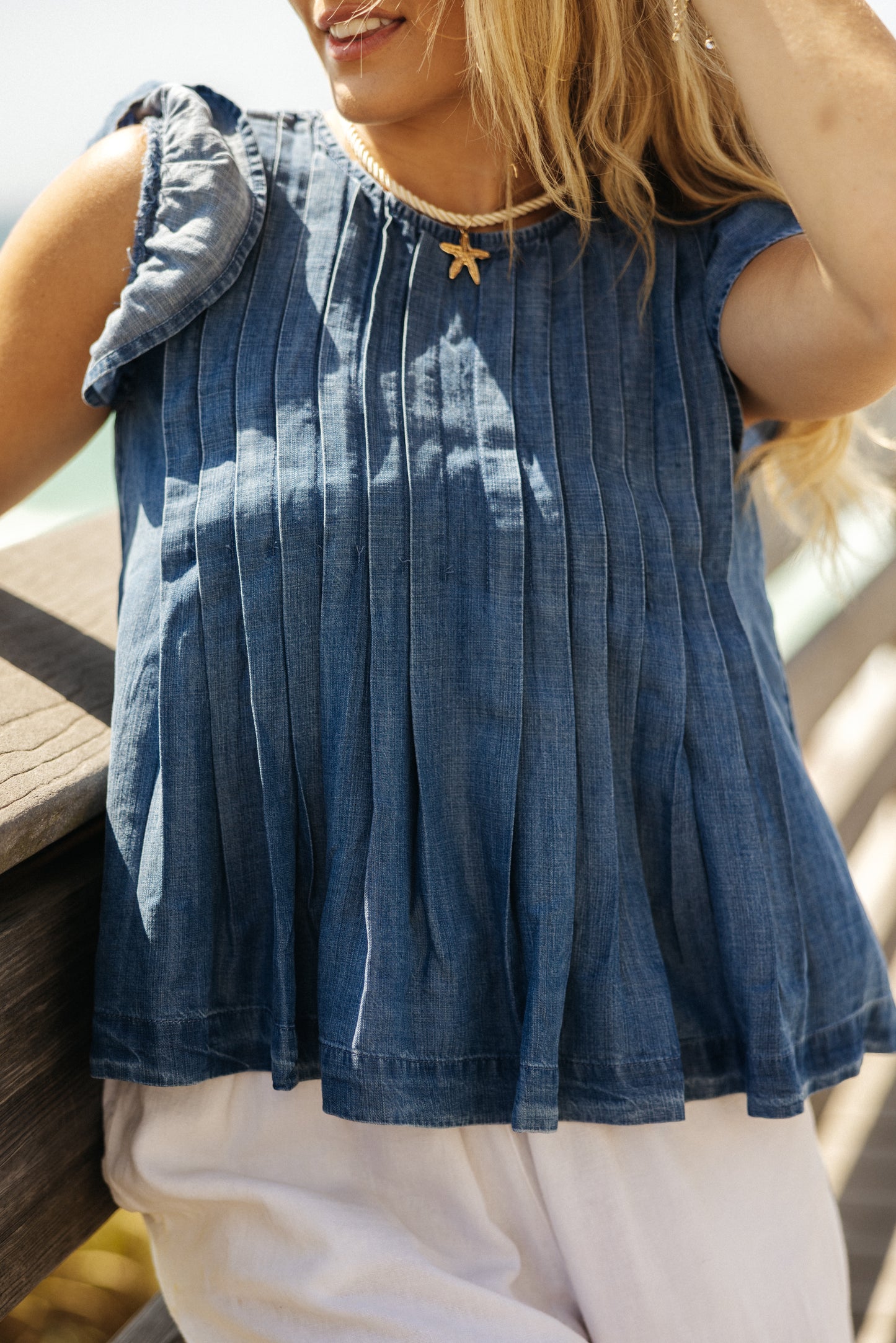By The Seaside Tank, Denim