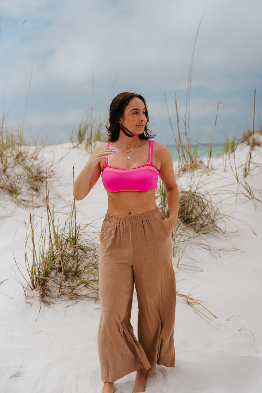 Salty Air Bikini Top, Pink