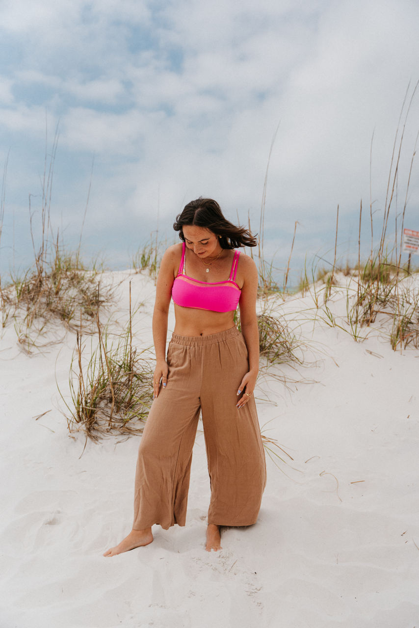 Salty Air Bikini Top, Pink