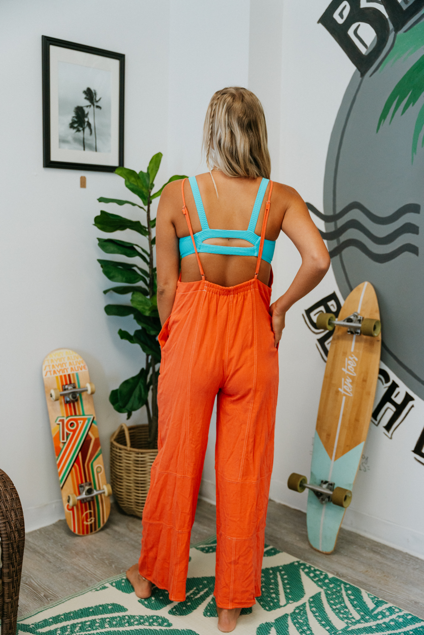 Ocean Loving Jumpsuit, Orange