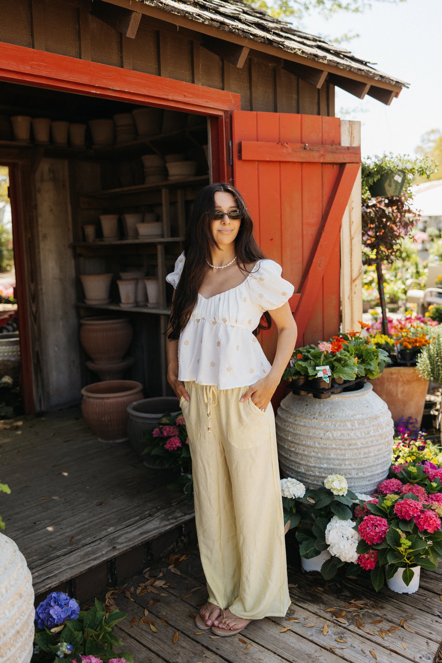 Lemon Wide Leg Pants, Butter Yellow