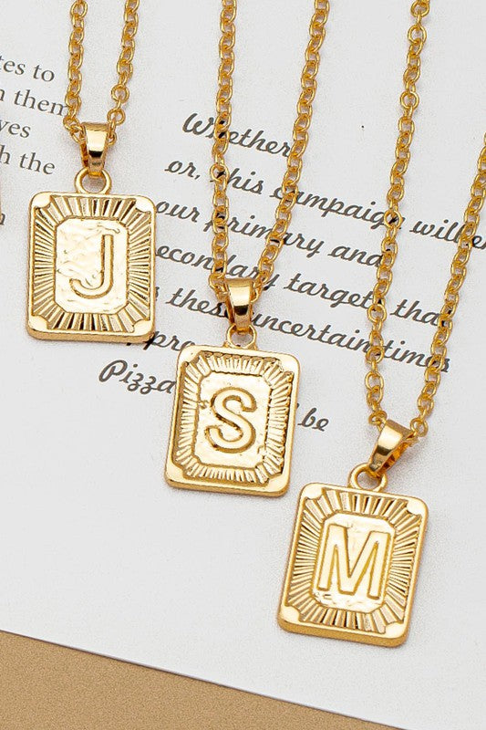 Initial Pendent Necklace, Gold