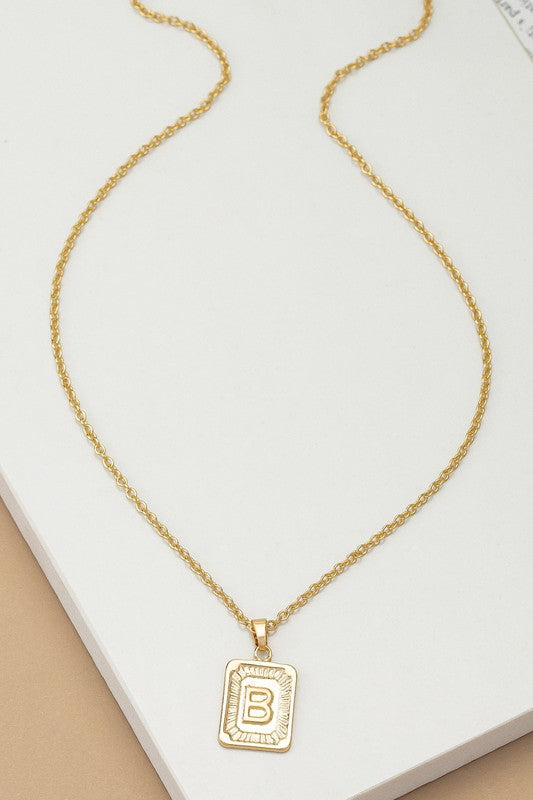 Initial Pendent Necklace, Gold