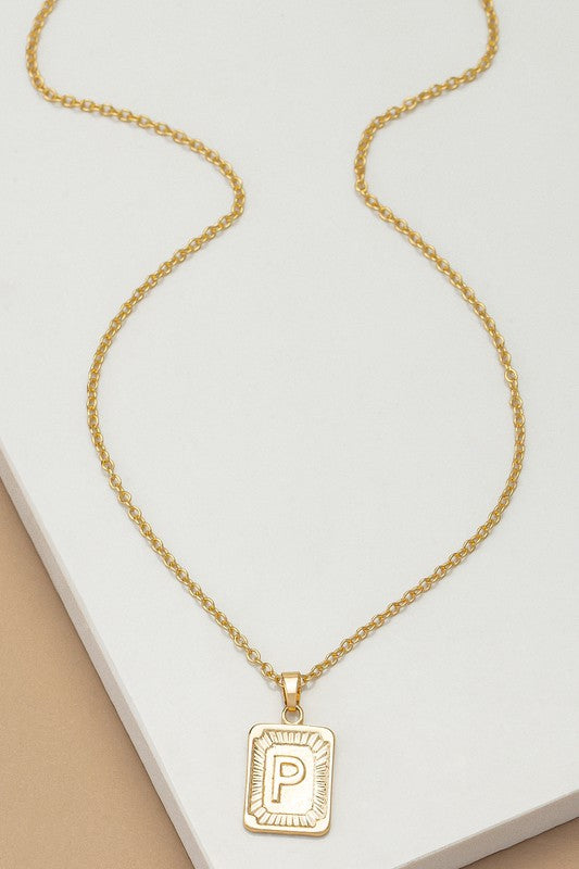 Initial Pendent Necklace, Gold