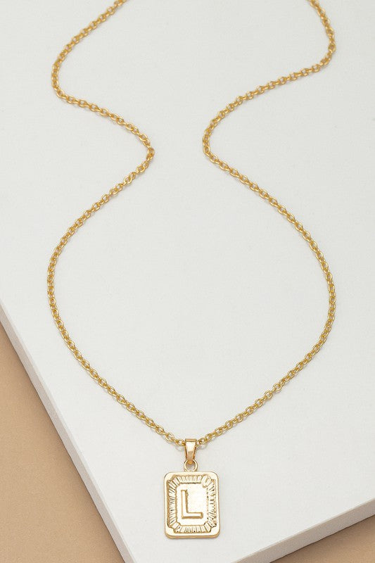 Initial Pendent Necklace, Gold