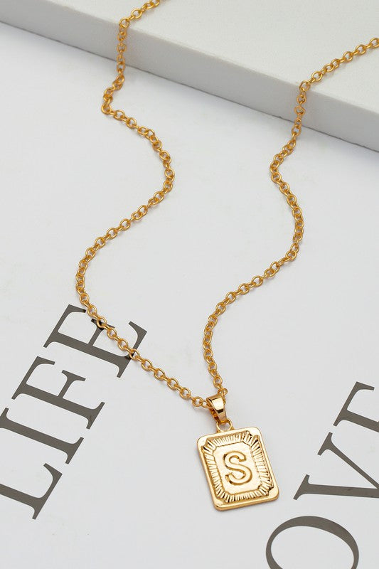Initial Pendent Necklace, Gold