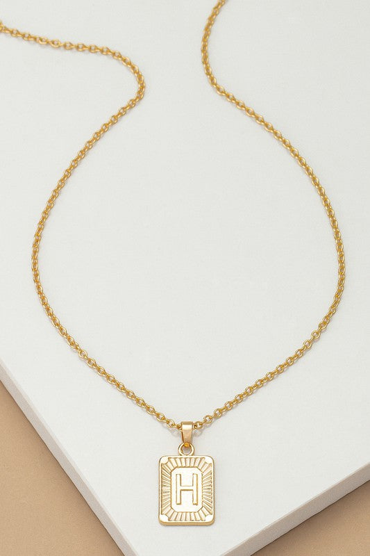 Initial Pendent Necklace, Gold