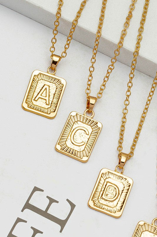 Initial Pendent Necklace, Gold