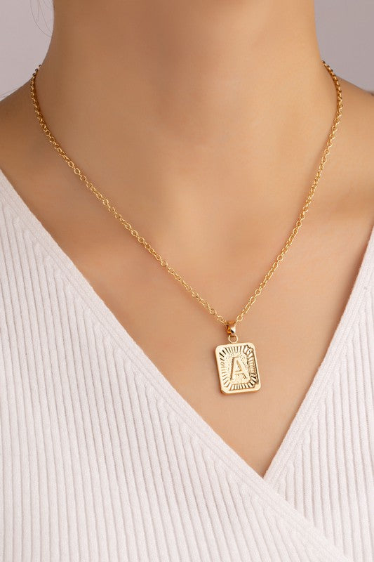 Initial Pendent Necklace, Gold