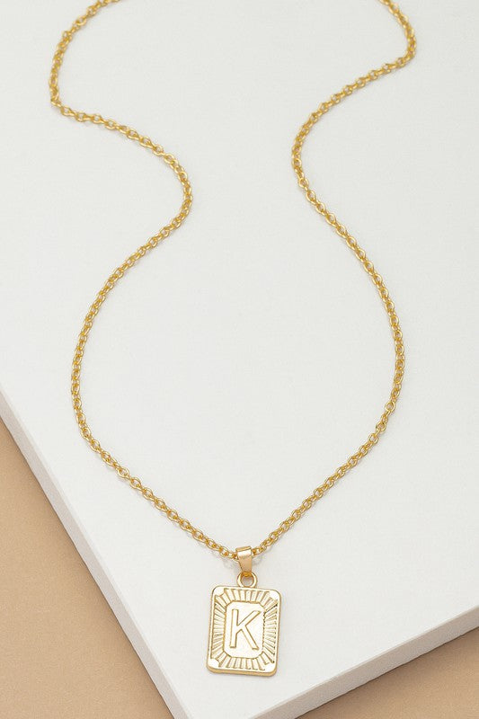 Initial Pendent Necklace, Gold