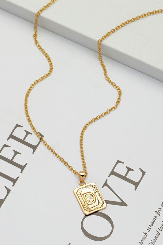 Initial Pendent Necklace, Gold