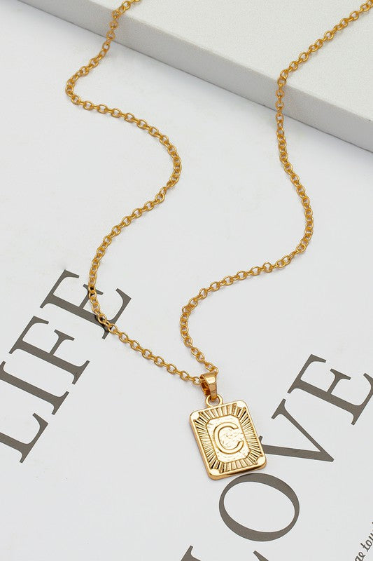 Initial Pendent Necklace, Gold