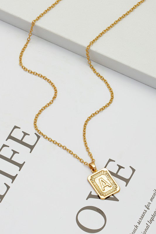 Initial Pendent Necklace, Gold