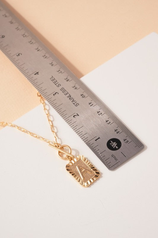 Initial Necklace, Gold