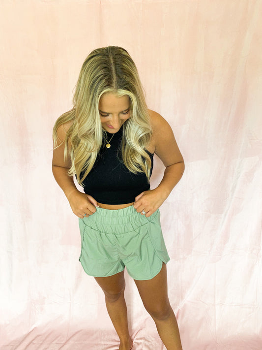 On The Go Shorts, Sage