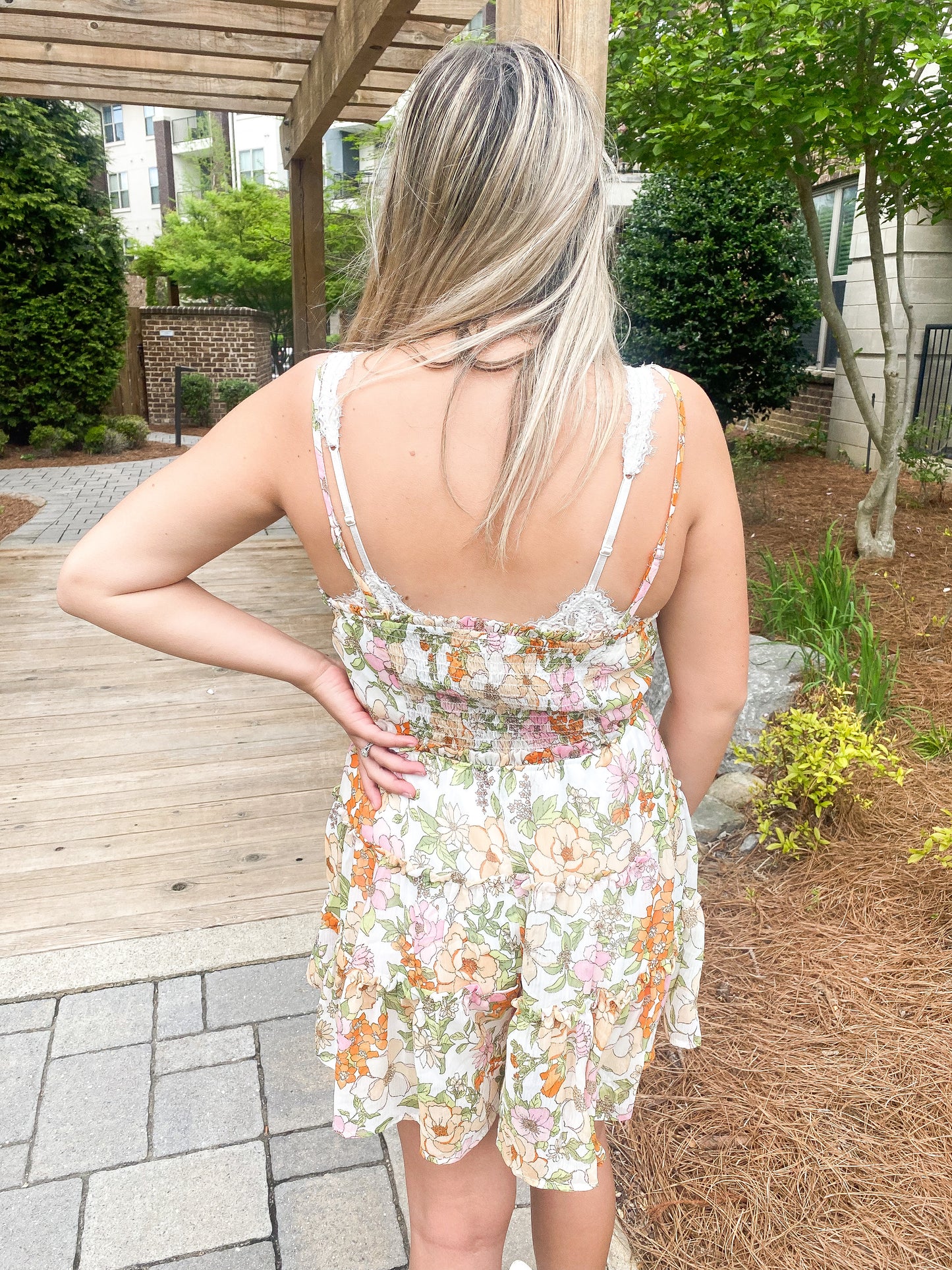 Love That Blooms Romper, Pink Mix