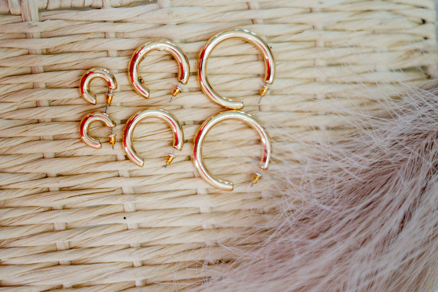 Sunset Dip Earrings, Gold